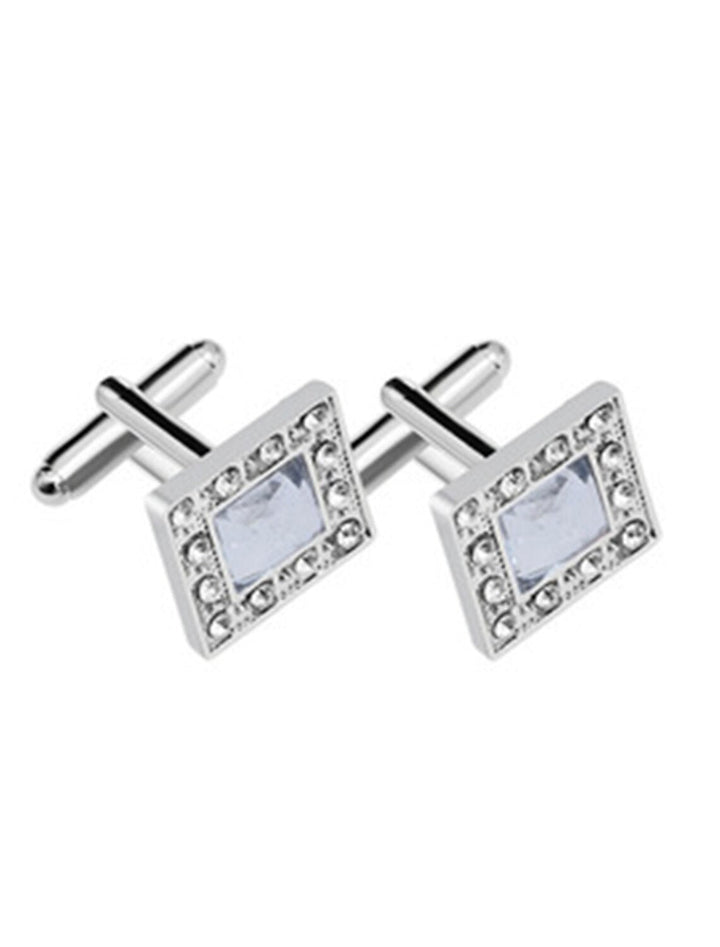 Lot De 2 Boutons De Manchette Cubiques Pour Homme Avec Strass