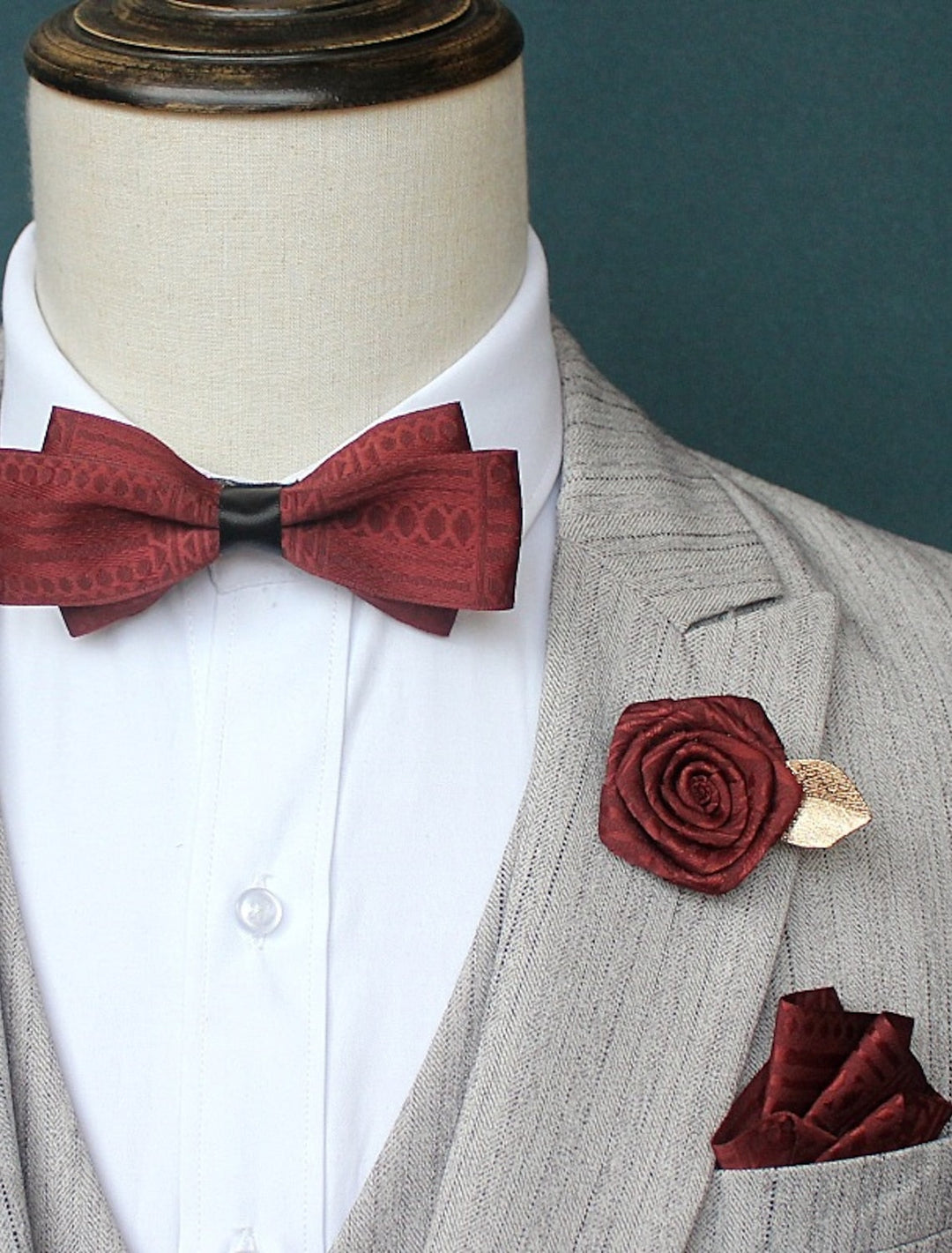 Ensemble Nœud Papillon Pour Homme Couleur Unie Noir Jaune Vin