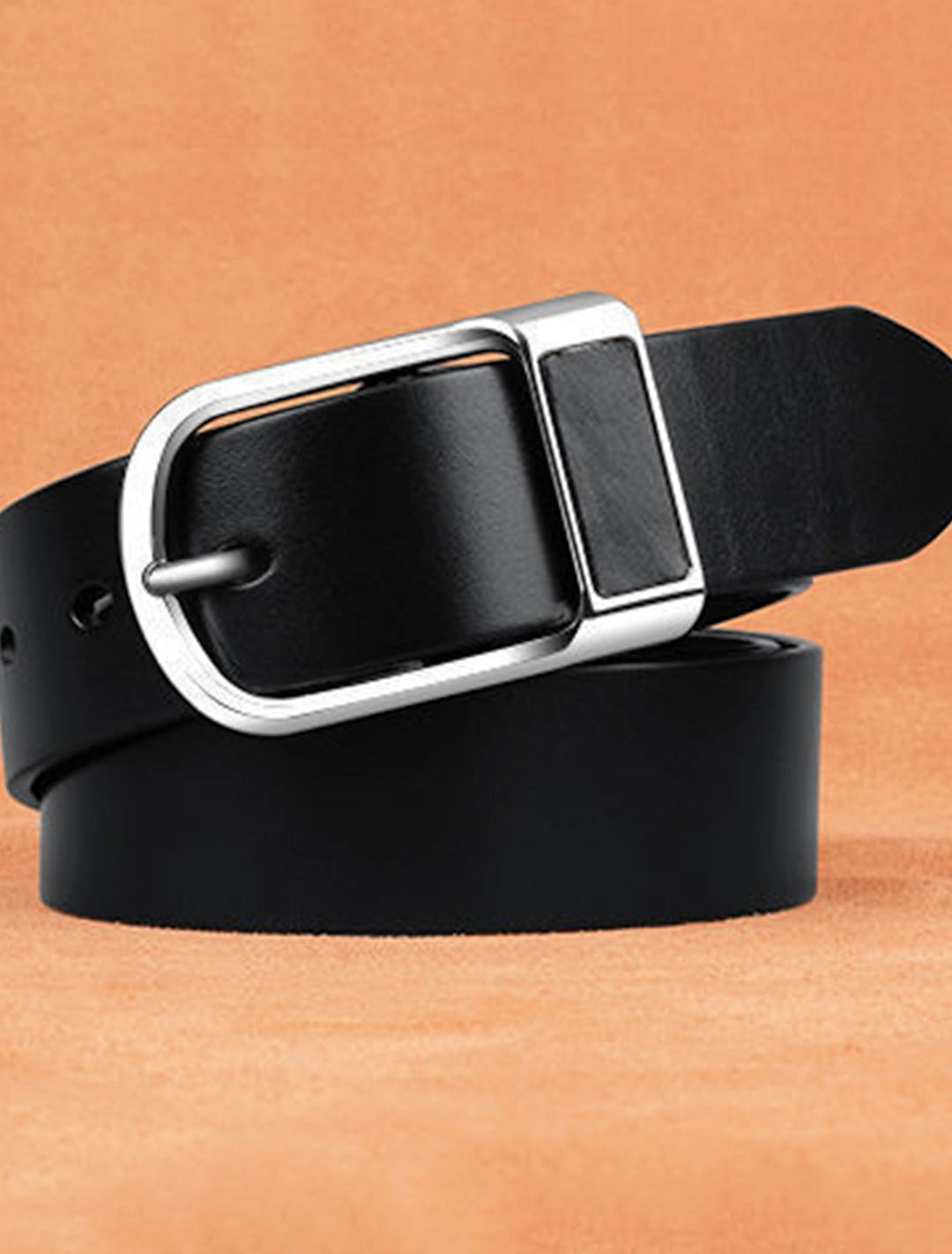 Ceinture à Cliquet Décontractée En Cuir Pour Homme Ceinture Classique En Jean Noir Marron Cuir De Vache Élégant Gentleman Uni Port Quotidien