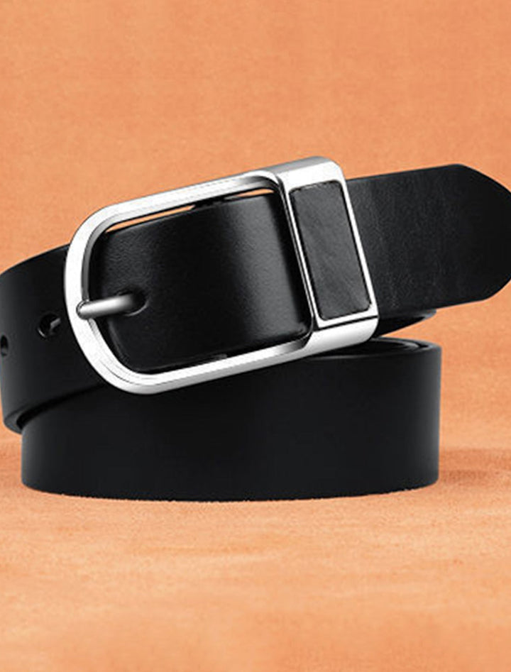 Ceinture à Cliquet Décontractée En Cuir Pour Homme Ceinture Classique En Jean Noir Marron Cuir De Vache Élégant Gentleman Uni Port Quotidien