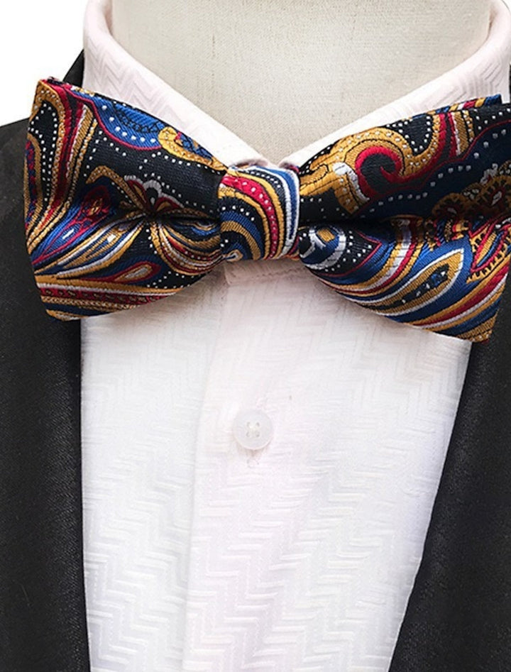 Noeud Papillon Homme Fête Travail Jacquard Soirée Formelle