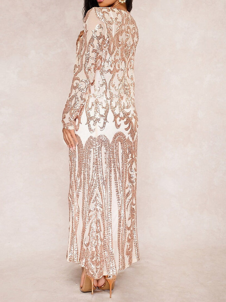 Manteaux/Vestes/Manteaux Enveloppants pour Femmes avec Totem/Paillettes/Appliques, Longueur Cheville, Manches Longues, Étoles de Mariage