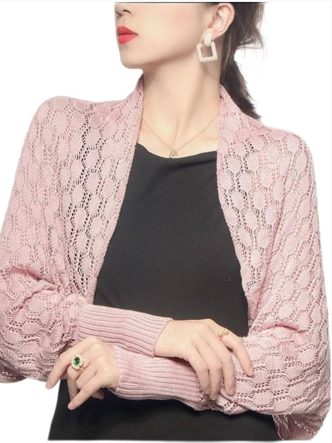 Robe Portefeuille Rétro Élégante à Manches Longues en Polyester Blanc pour Femme