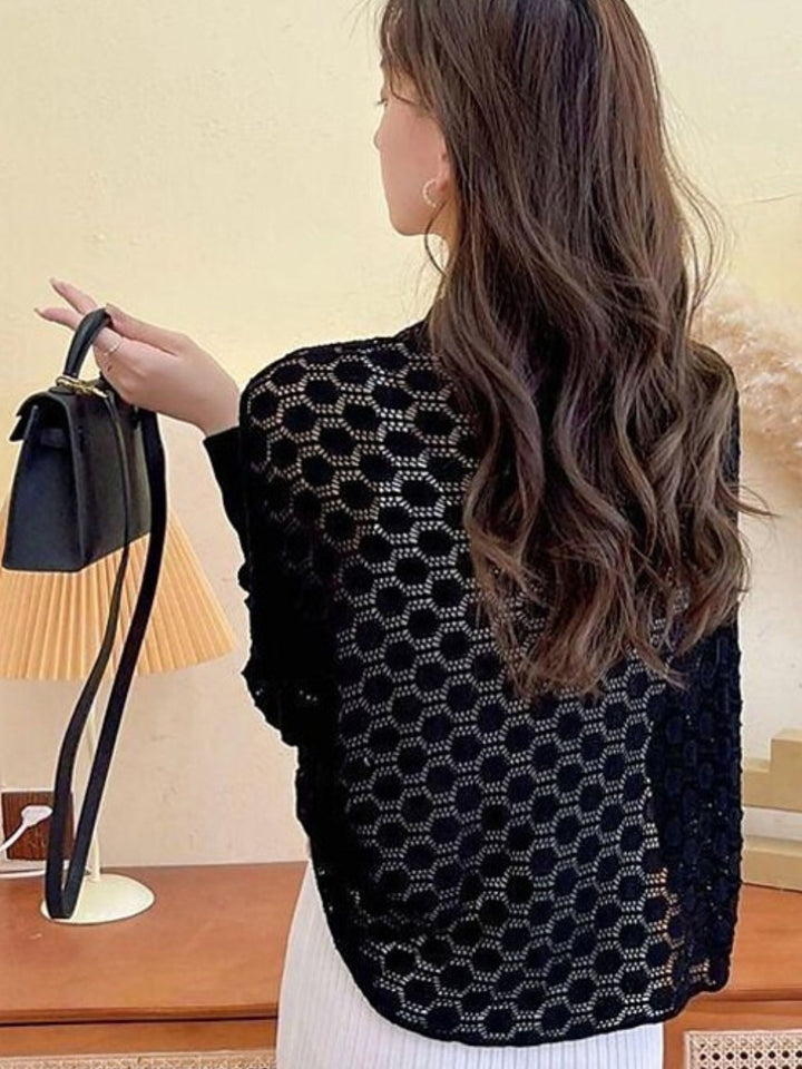 Robe Portefeuille Rétro Élégante à Manches Longues en Polyester Blanc pour Femme