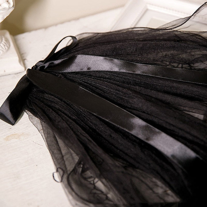 Voile de Mariage à Deux Niveaux avec Perles / Voiles Du Bout Des Doigts