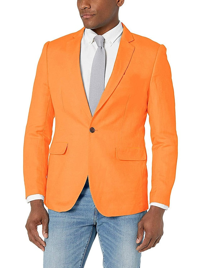 Veste Blazer à Un Bouton et Coupe Ajustée pour Homme