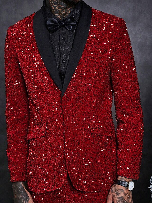 Veste de Soirée Décontractée à Un Bouton et à Coupe Ajustée pour Homme