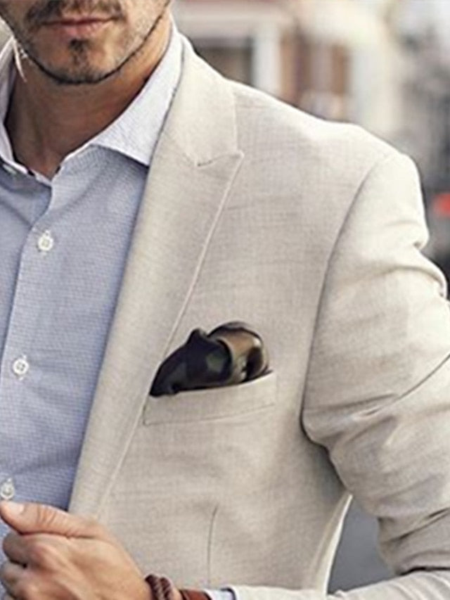 Veste Blazer à Un Bouton et Coupe Ajustée pour Homme