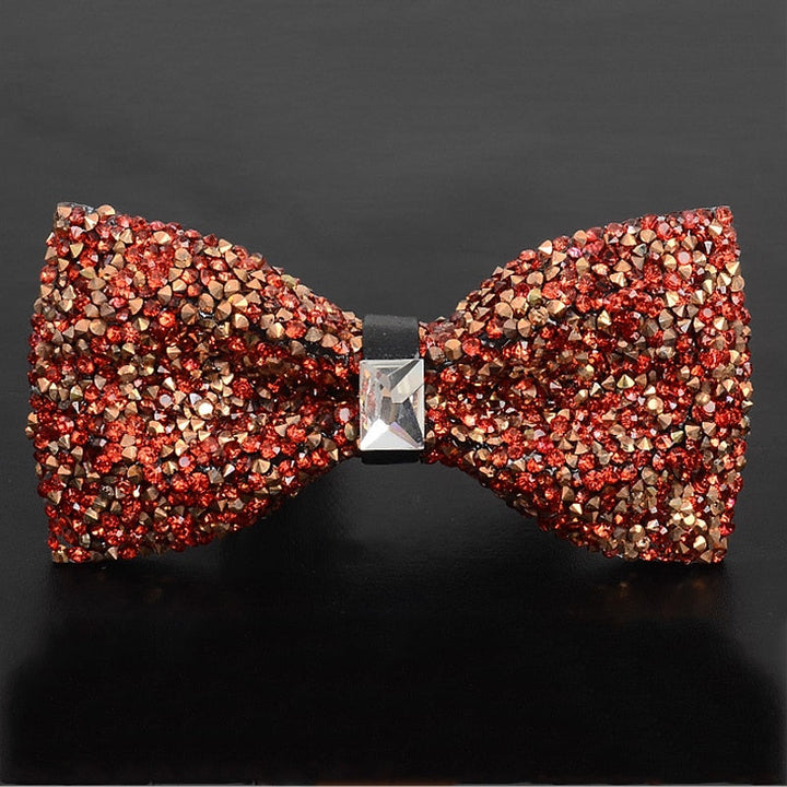 Nœud Papillon De Fête Pour Homme Avec Strass Scintillants Et Perles