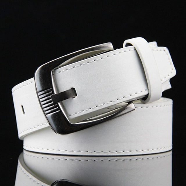 Ceinture Moderne En Cuir Pu Noir et Blanc Pour Homme, à Porter Au Quotidien