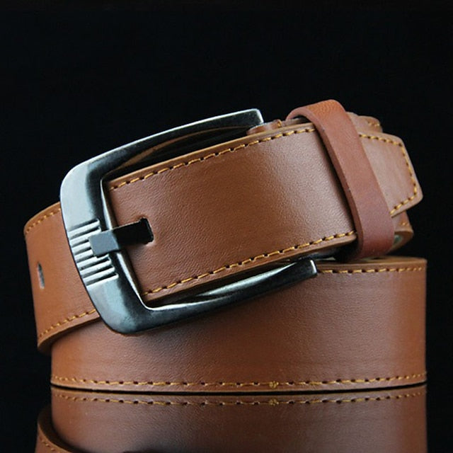 Ceinture Moderne En Cuir Pu Noir et Blanc Pour Homme, à Porter Au Quotidien