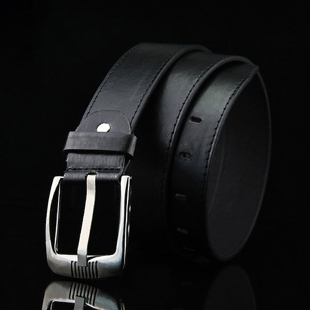 Ceinture Moderne En Cuir Pu Noir et Blanc Pour Homme, à Porter Au Quotidien