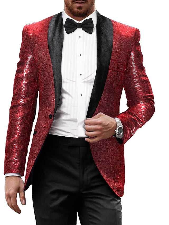 Veste de Soirée à Un Bouton et Coupe Ajustée pour Homme