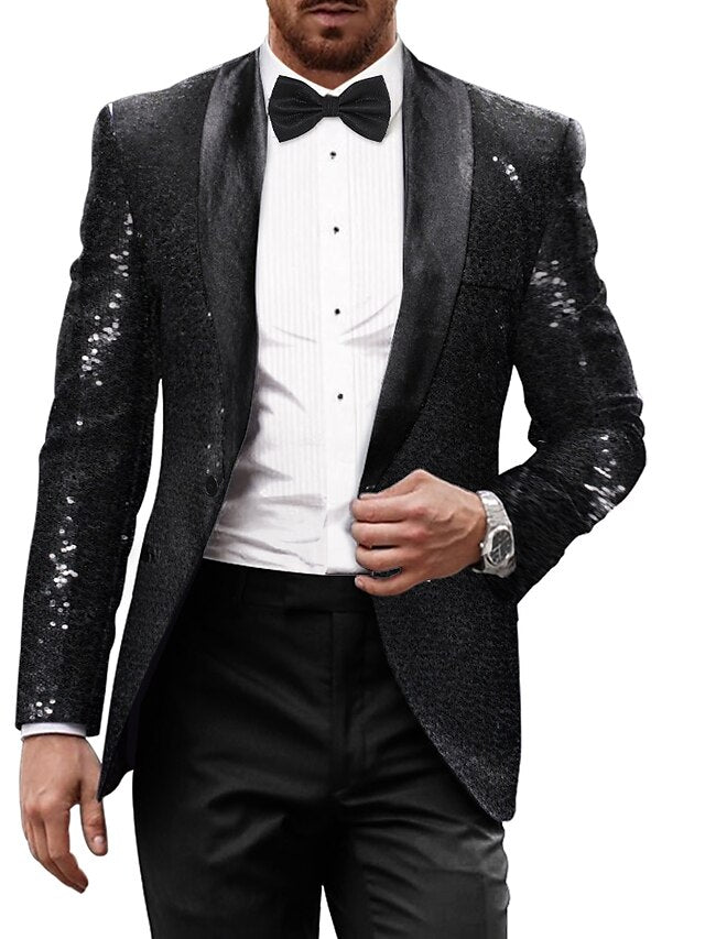 Veste de Soirée à Un Bouton et Coupe Ajustée pour Homme