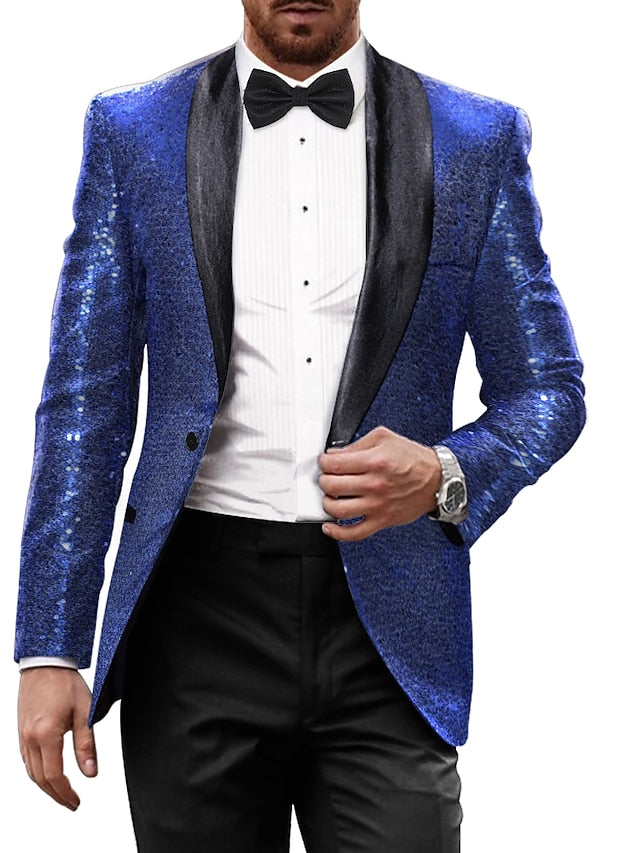 Veste de Soirée à Un Bouton et Coupe Ajustée pour Homme