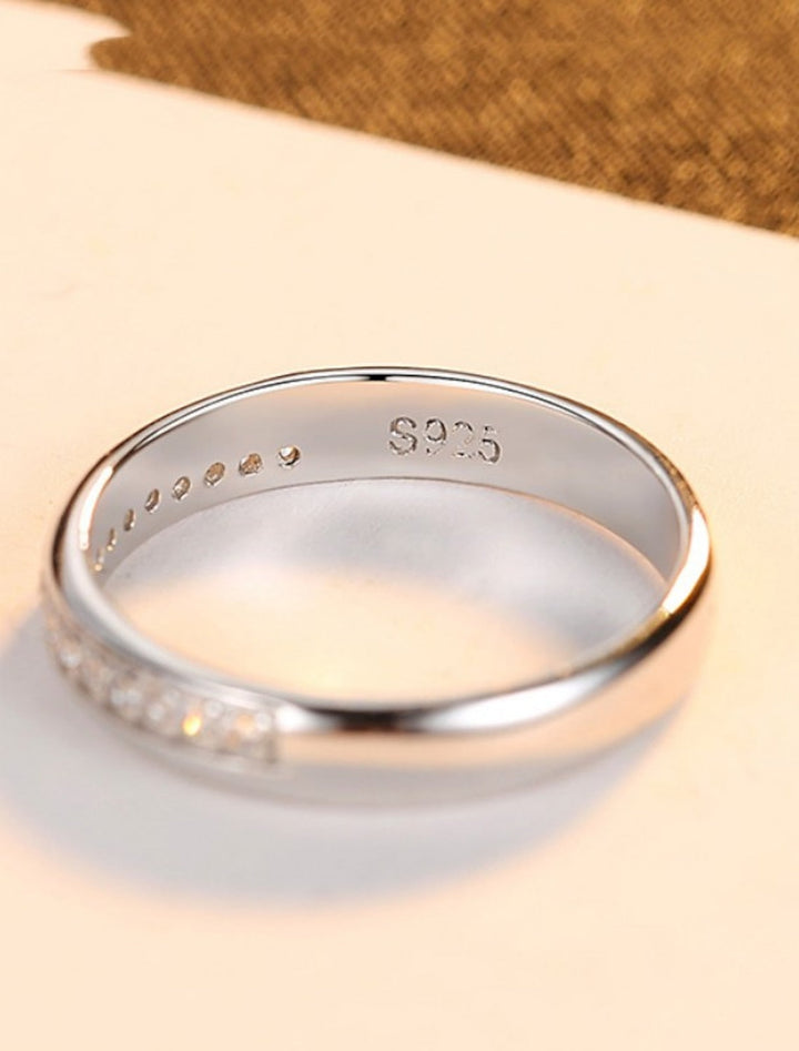 Bague De Mariage Classique En Argent Sterling S925, Précieuse, Élégante Et Simple