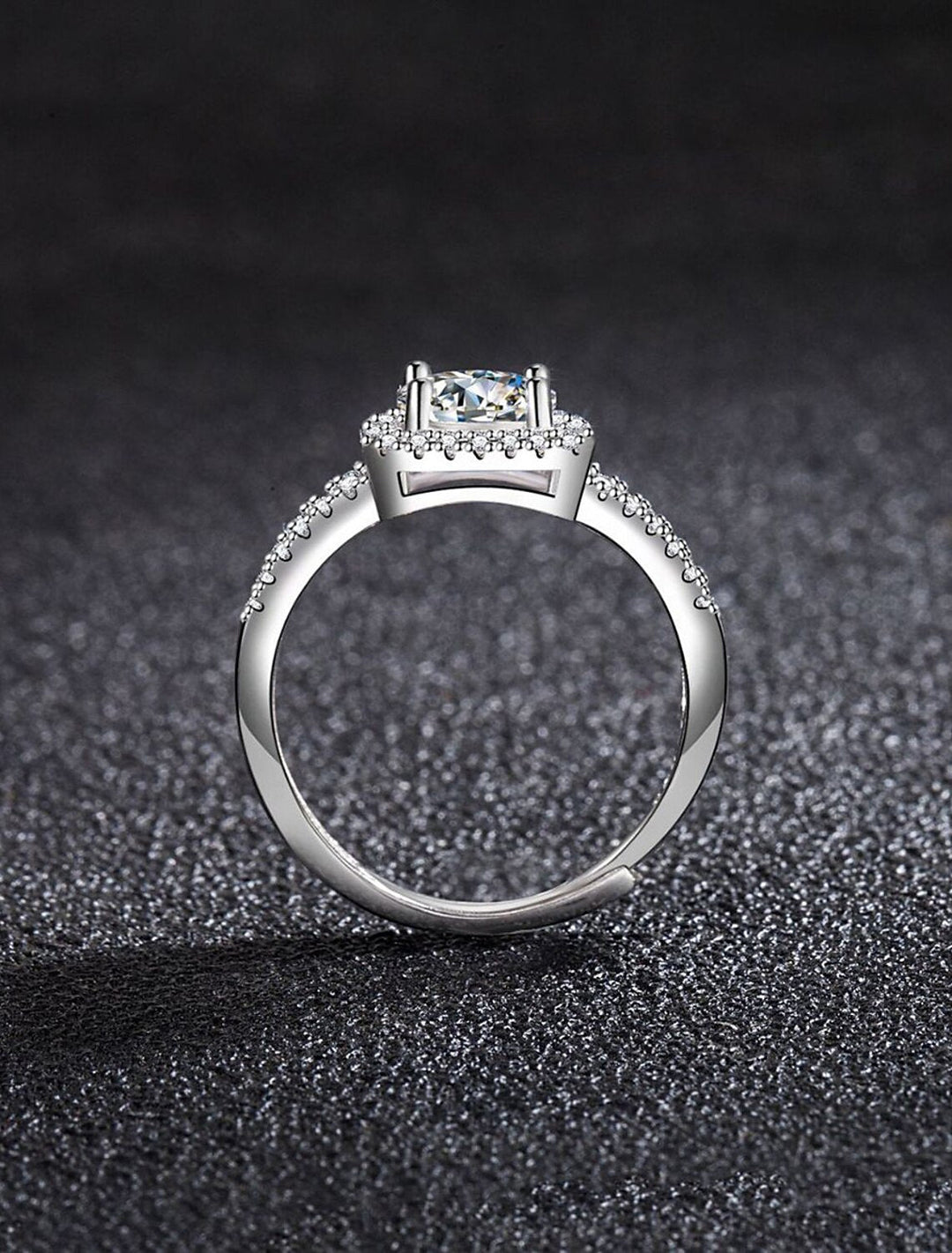 Bague De Mariage Géométrique En Argent Avec Strass En Argent Sterling S925, Élégante, Simple Et Luxueuse
