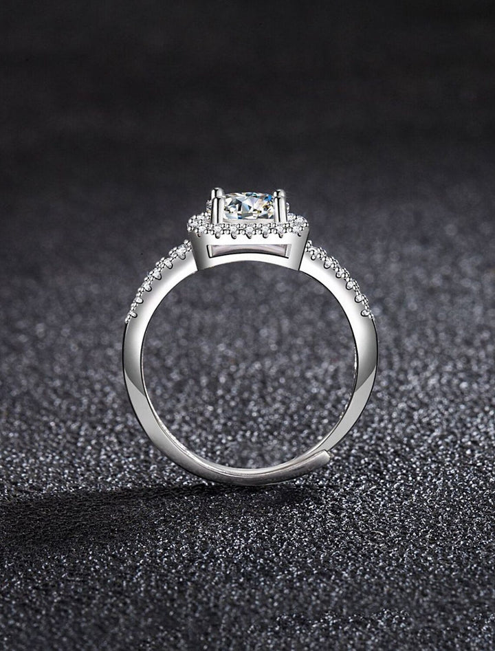 Bague De Mariage Géométrique En Argent Avec Strass En Argent Sterling S925, Élégante, Simple Et Luxueuse