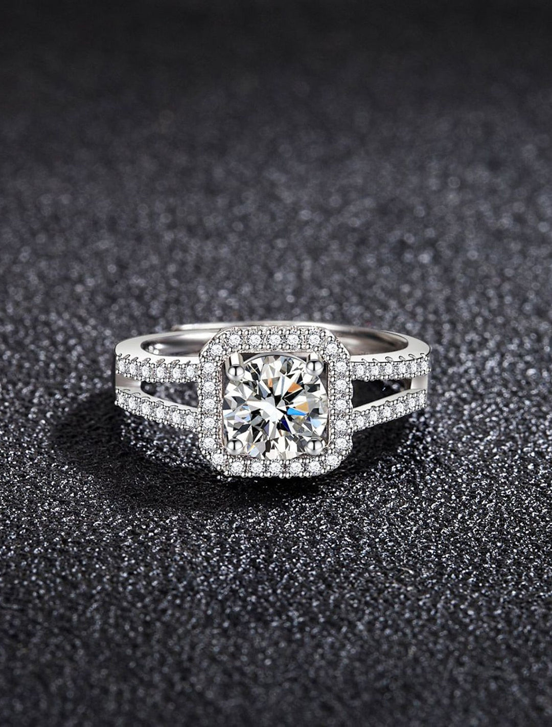 Bague De Mariage Géométrique En Argent Avec Strass En Argent Sterling S925, Élégante, Simple Et Luxueuse