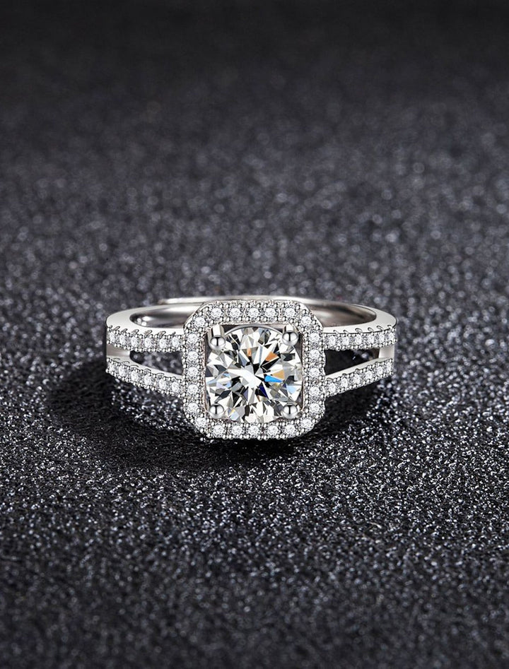 Bague De Mariage Géométrique En Argent Avec Strass En Argent Sterling S925, Élégante, Simple Et Luxueuse