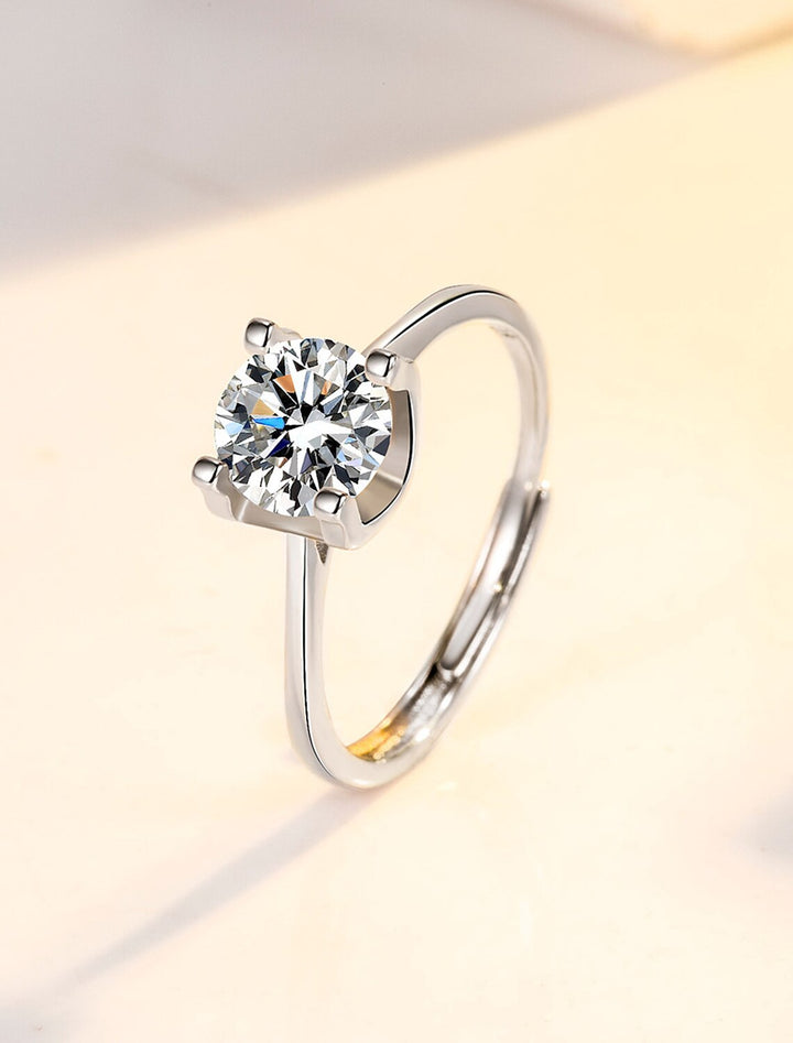 Bague De Mariage Géométrique En Argent Avec Strass En Argent Sterling S925, Élégante, Simple Et Luxueuse