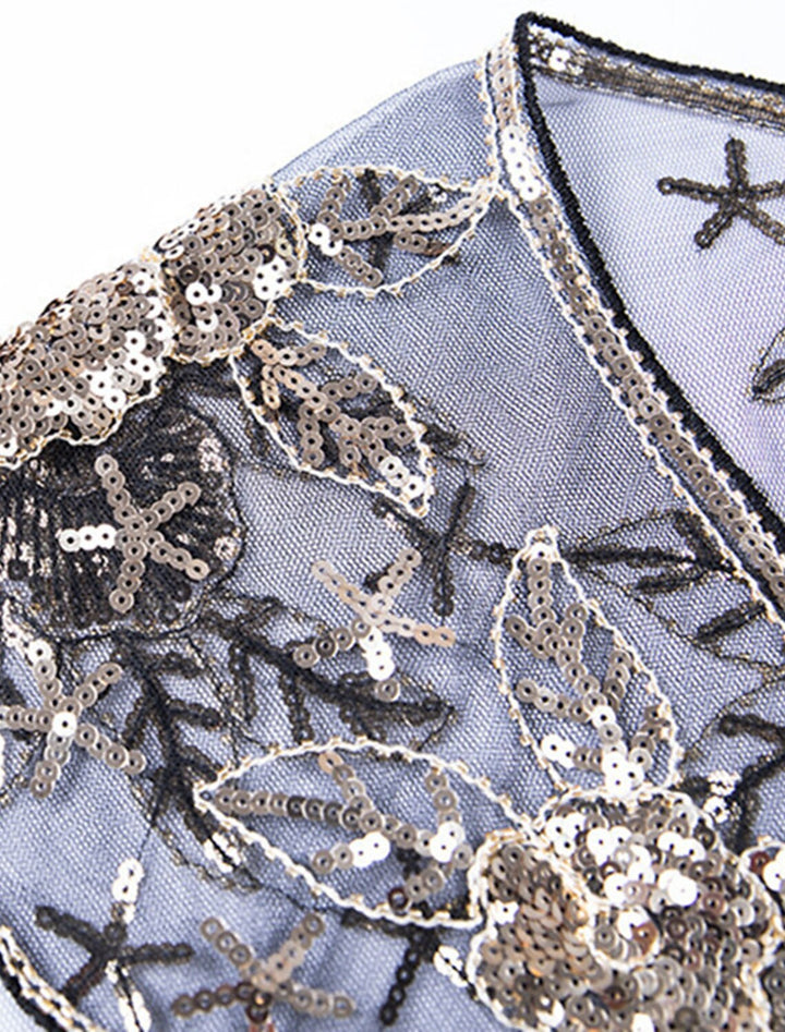 Châle et Châles Châles pour Femmes Pure Glittering Sparkle & Shine Sans Manches Tulle Mariage Wraps avec Perles