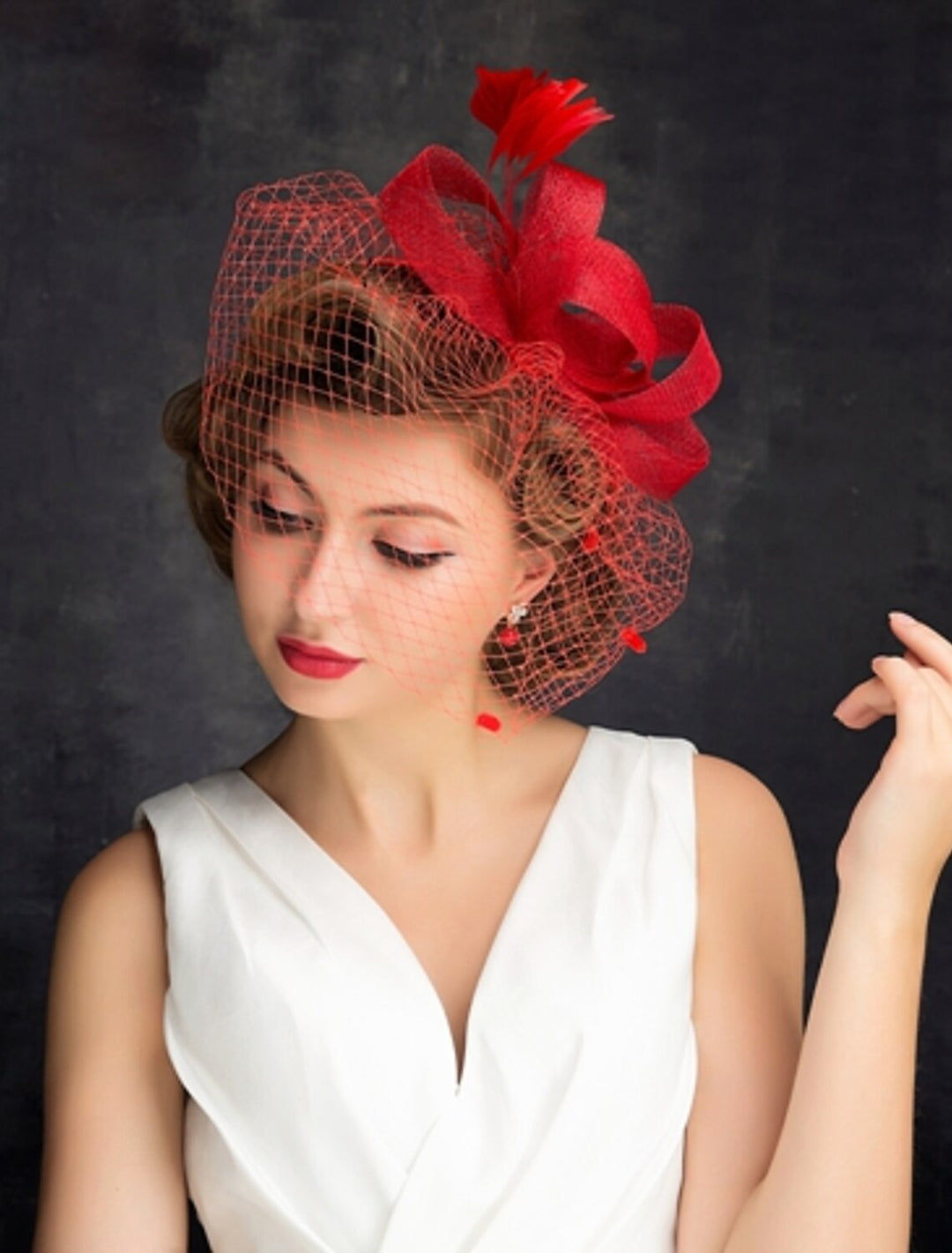 Fascinateurs en Tulle/Plumes avec 1 Pièce pour Occasion Spéciale/Thé/Soirée de Saint-Valentin