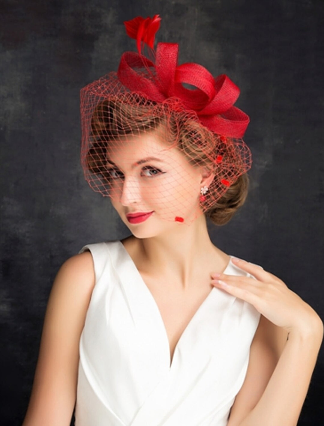 Fascinateurs en Tulle/Plumes avec 1 Pièce pour Occasion Spéciale/Thé/Soirée de Saint-Valentin