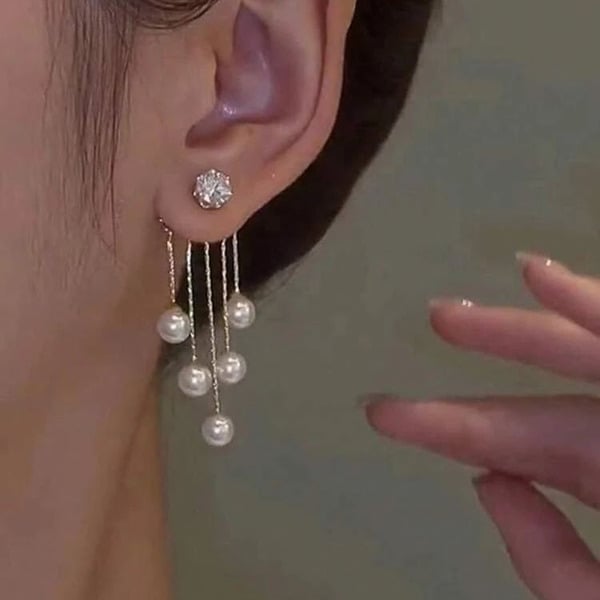 Boucles D'Oreilles Pendantes en Perles