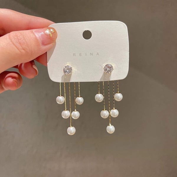 Boucles D'Oreilles Pendantes en Perles