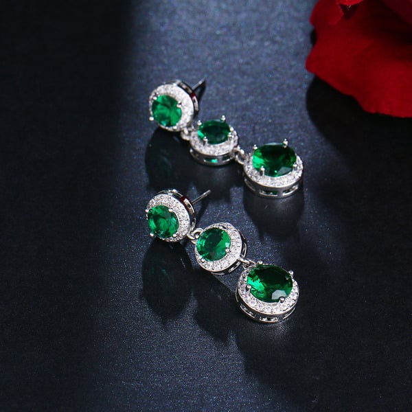 Boucles D'Oreilles Pendantes en Strass