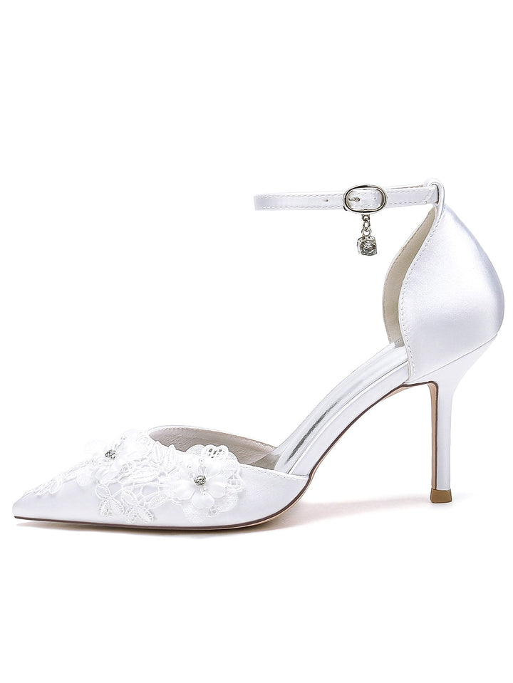 Chaussures de Demoiselle D'Honneur à Talon Aiguille et Bout Pointu pour Femmes