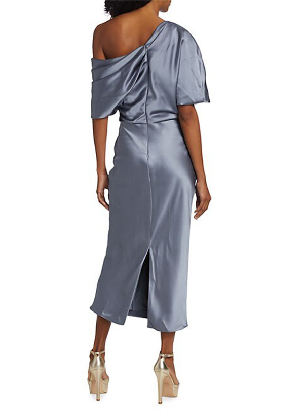 Robes de Mère de la Mariée à Une Épaule, Fourreau/Colonne