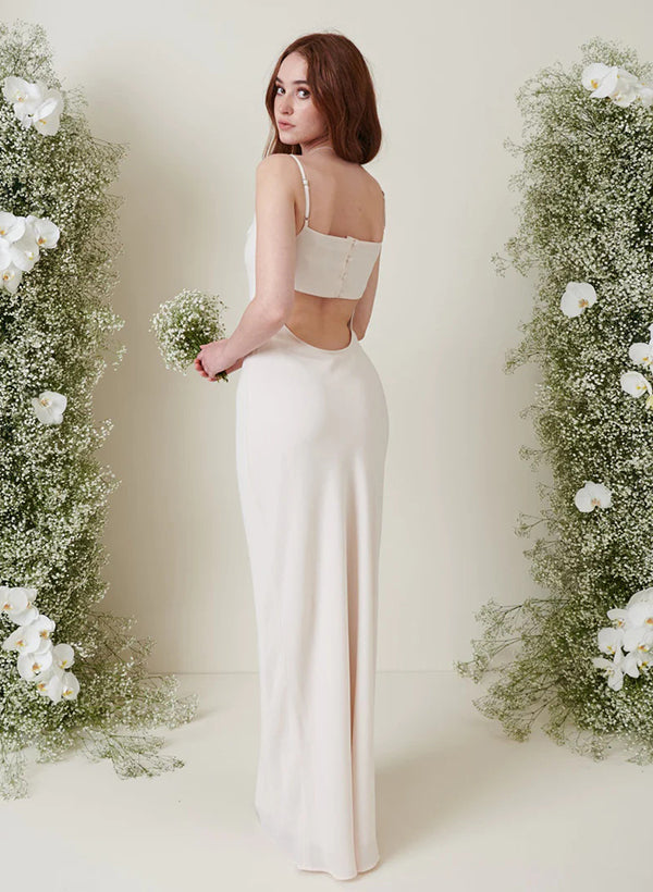 Gaine/Colonne Bretelles Spaghetti La Longueur du Sol Long Robes de Demoiselle d'Honneur