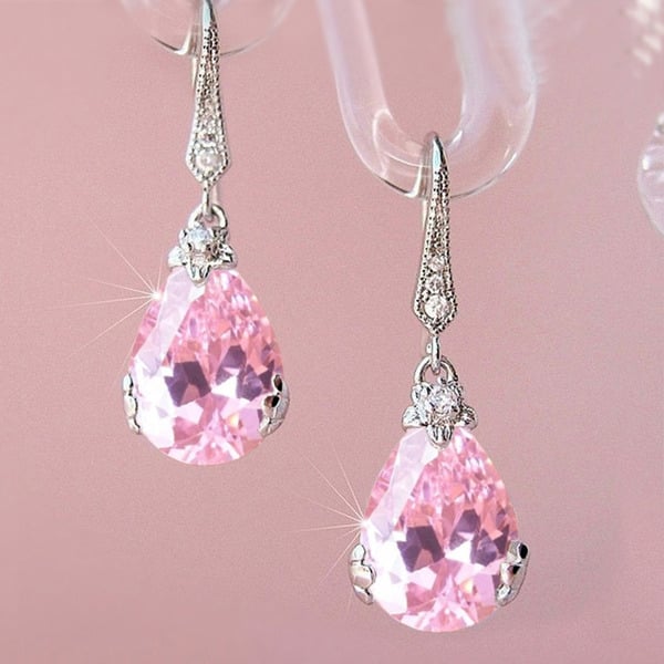 Boucles D'Oreilles Pendantes en Strass Brillants