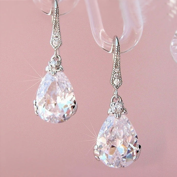 Boucles D'Oreilles Pendantes en Strass Brillants