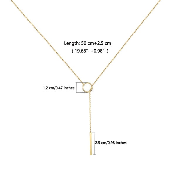 Colliers à Chaîne Ronde Simple/Collier Lariat