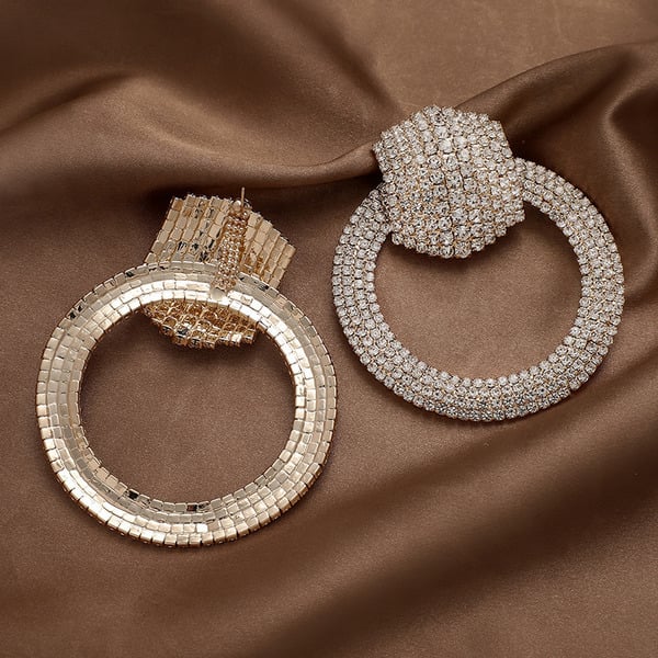 Boucles D'Oreilles à Strass Élégantes