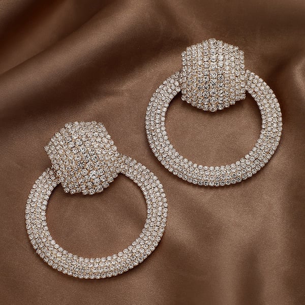 Boucles D'Oreilles à Strass Élégantes