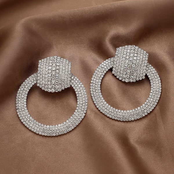 Boucles D'Oreilles à Strass Élégantes
