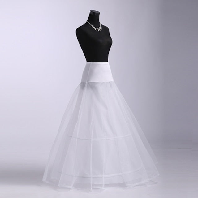 Jupons en Tulle Longueur Sol A-Line avec Dentelle pour Mariage/Occasion Spéciale
