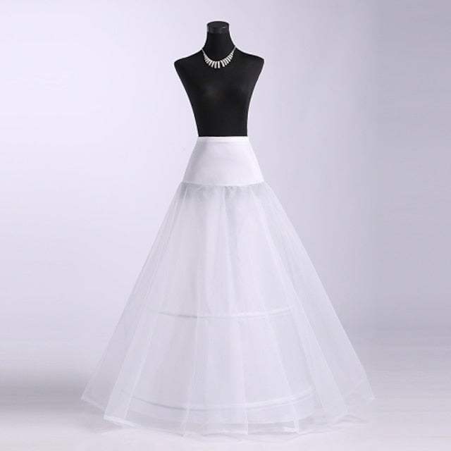 Jupons en Tulle Longueur Sol A-Line avec Dentelle pour Mariage/Occasion Spéciale