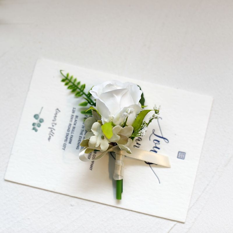 Fleurs De Poignet De Mariage Boutonnières Fleur Artificielle Moderne Contemporain