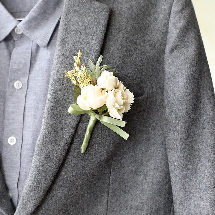 Fleurs De Poignet De Mariage Boutonnières Fleur Artificielle Moderne Contemporain