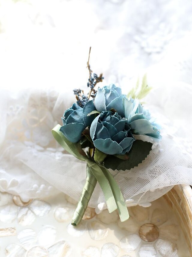 Fleurs De Poignet De Mariage Boutonnières Fleur Artificielle Moderne Contemporain