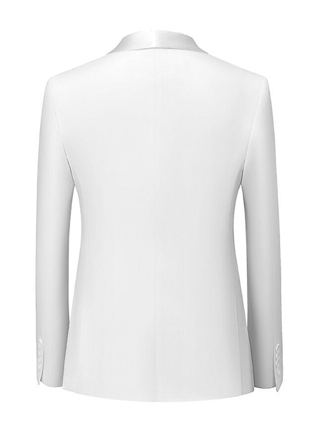 Costumes de Mariage 3 Pièces à Boutonnage Simple pour Hommes, Coupe Standard