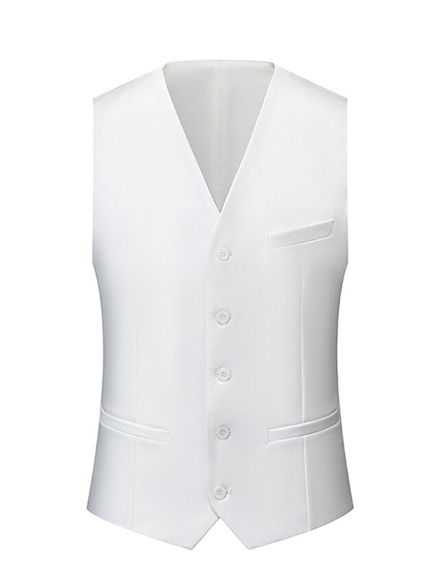 Costumes de Mariage 3 Pièces à Boutonnage Simple pour Hommes, Coupe Standard