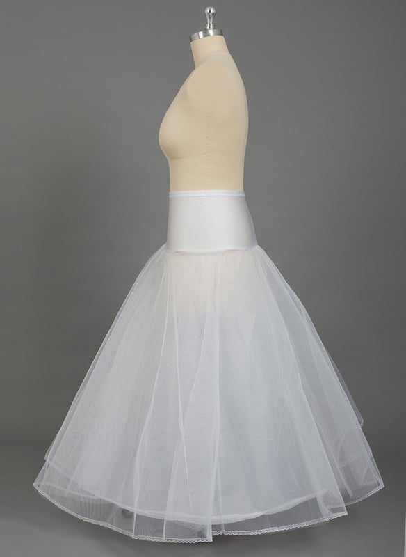 Jupons en Filet de Nylon/Tulle à 2 Niveaux en Coupe A, Grande Taille