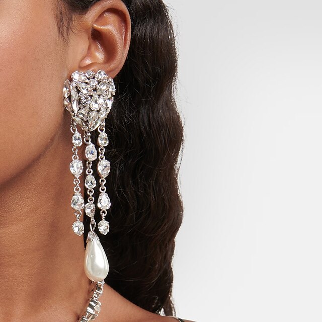 Boucles D'Oreilles Créoles pour Femmes en Forme de Cœur Géométrique, Précieuses et Luxueuses