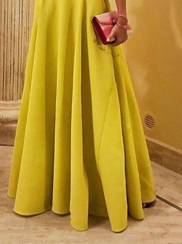 Robe de Bal Trapèze/Princesse à Encolure Dégagée et Longueur Au Sol